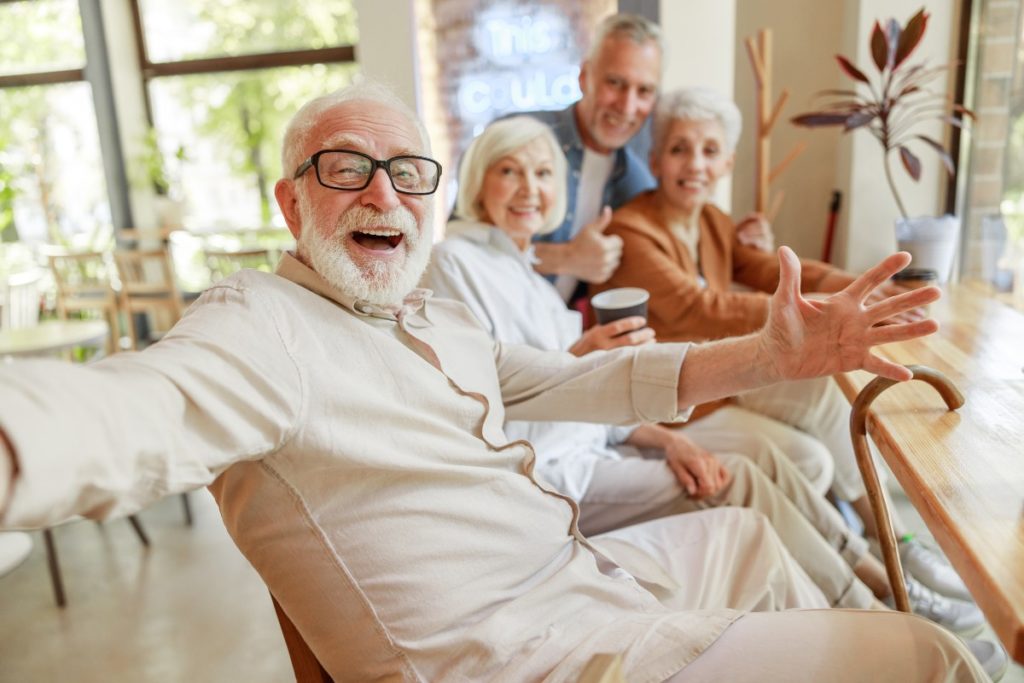 seniors in retirement at a senior living community